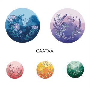CAATAA Floral Stickers
